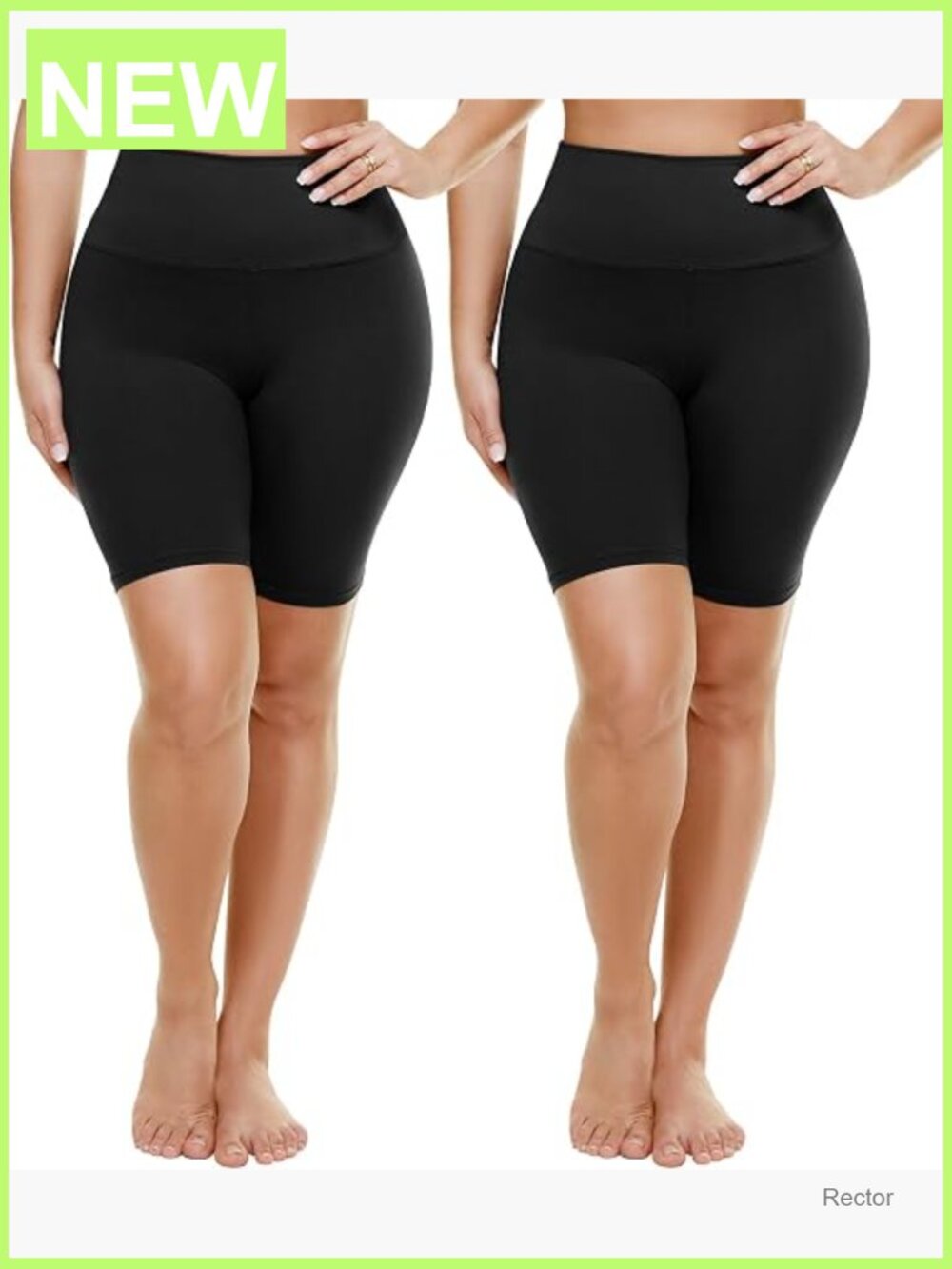2 Pack Plus Size Biker Shorts High Waisted Tummy Control Spandex Workout Shorts